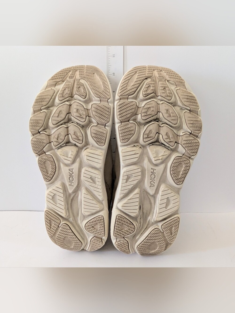 Hoka Clifton 9 Women's Running Shoes Size 9D Vanilla / Birch Great Condition - Picture 8 of 12